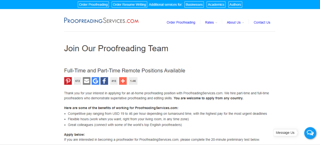 proofreading jobs online 
