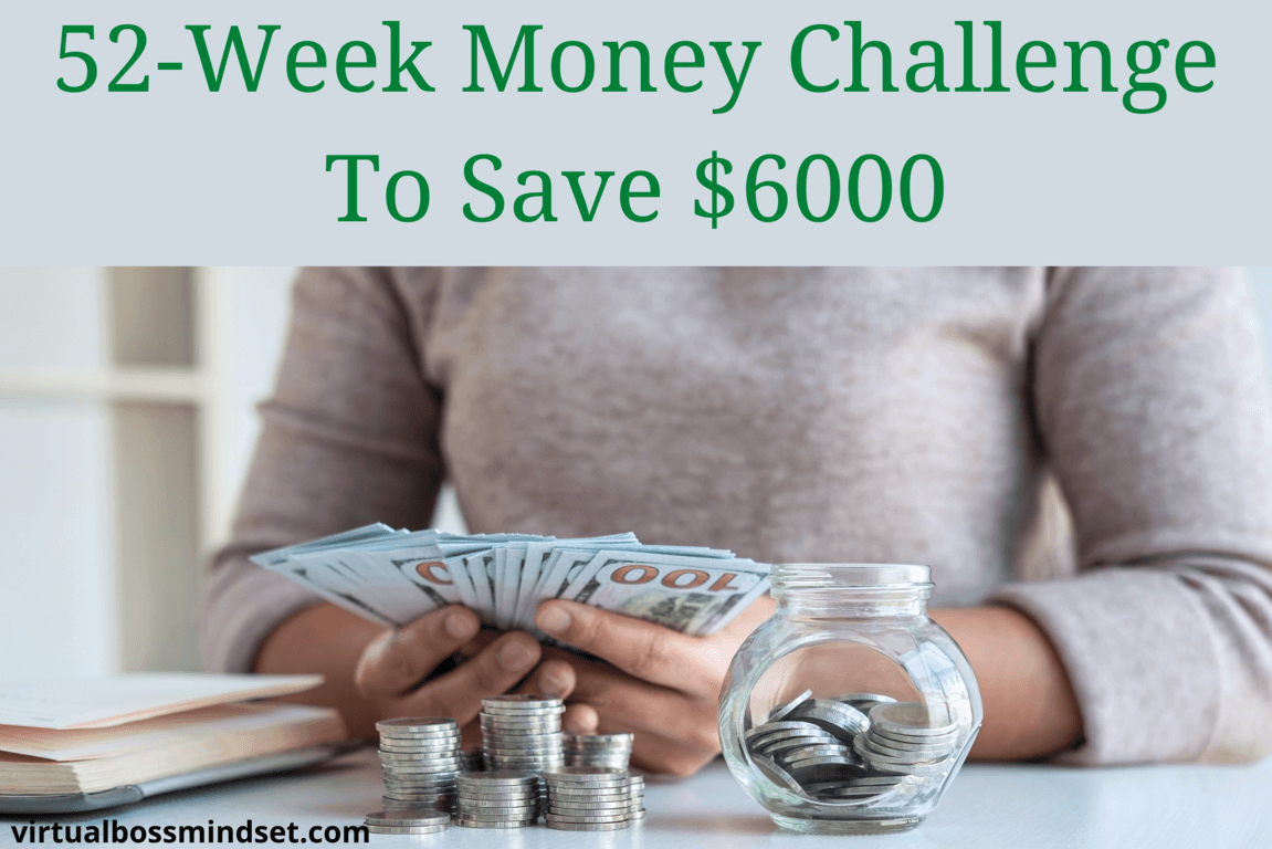 52-week money challenge to save $6000 in 2021 